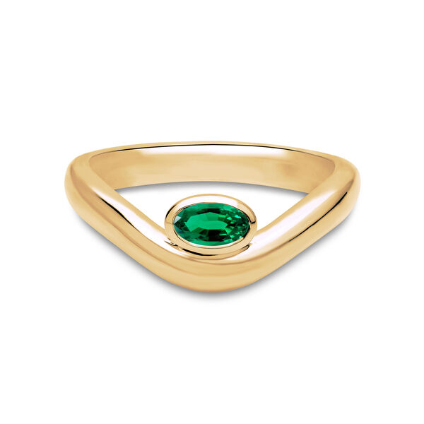 Yellow Gold Emerald Ring